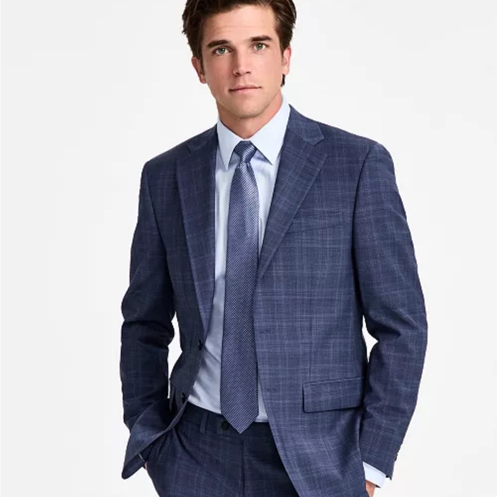 Tommy Hilfiger Blue Checkered Suit (40R)